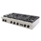 KUCHT Professional 48 in. Natural Gas Range Top with Sealed Burners in Stainless Steel