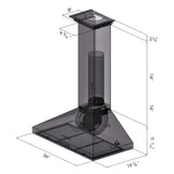 ZLINE 36" Convertible Vent Convertible Vent Wall Mount Range Hood in Stainless Steel with Crown Molding (KL3CRN-36)