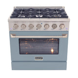 KUCHT Professional 36 in. 5.2 cu. ft. Dual Fuel Range for Natural Gas with Sealed Burners and Convection Oven in Stainless Steel