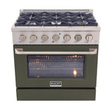 KUCHT Professional 36 in. 5.2 cu. ft. Dual Fuel Range for Natural Gas with Sealed Burners and Convection Oven in Stainless Steel