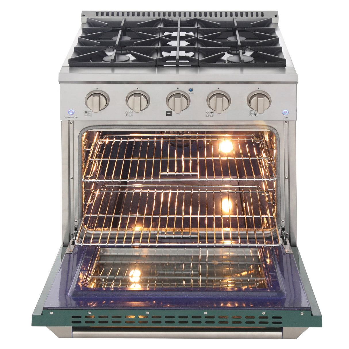 KUCHT Professional 30 in. 4.2 cu. ft. Natural Gas Range with Sealed Burners and Convection Oven in Stainless Steel