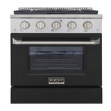 KUCHT Professional 30 in. 4.2 cu. ft. Natural Gas Range with Sealed Burners and Convection Oven in Stainless Steel
