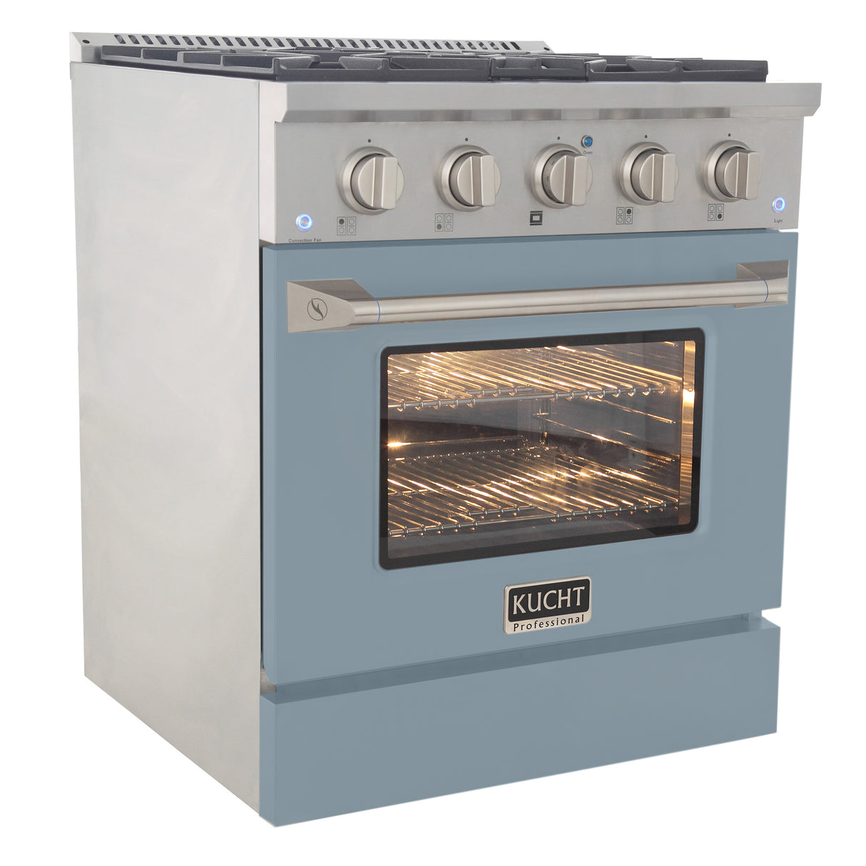 KUCHT Professional 30 in. 4.2 cu. ft. Natural Gas Range with Sealed Burners and Convection Oven in Stainless Steel