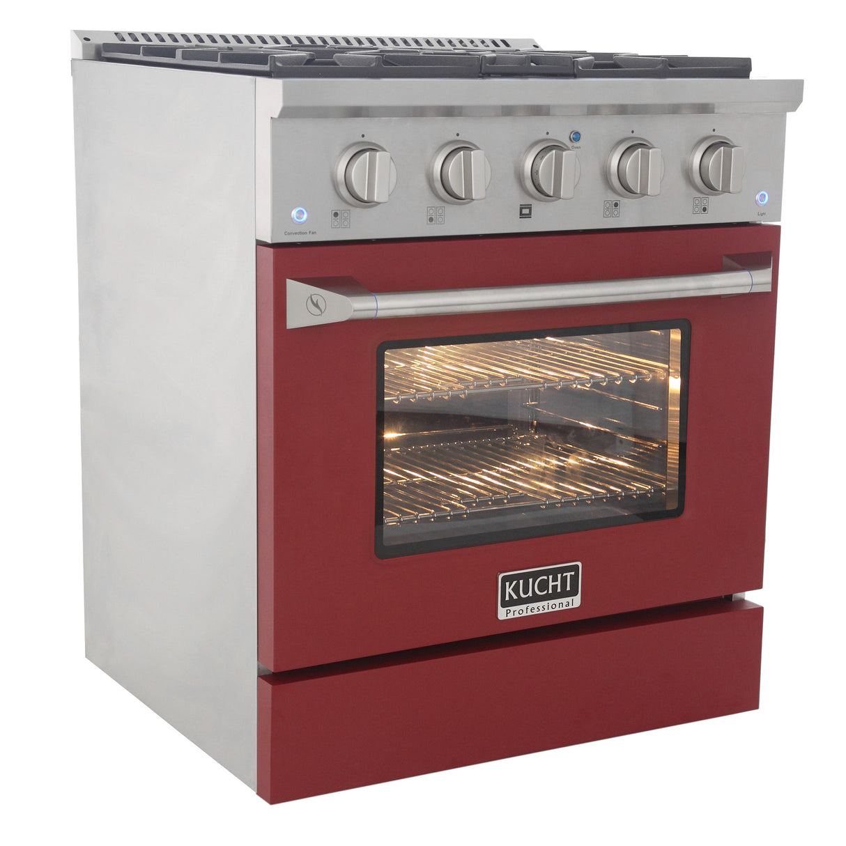 KUCHT Professional 30 in. 4.2 cu. ft. Natural Gas Range with Sealed Burners and Convection Oven in Stainless Steel
