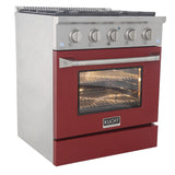 KUCHT Professional 30 in. 4.2 cu. ft. Propane Gas Range with Sealed Burners and Convection Oven in Stainless Steel