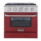 KUCHT Professional 30 in. 4.2 cu. ft. Propane Gas Range with Sealed Burners and Convection Oven in Stainless Steel