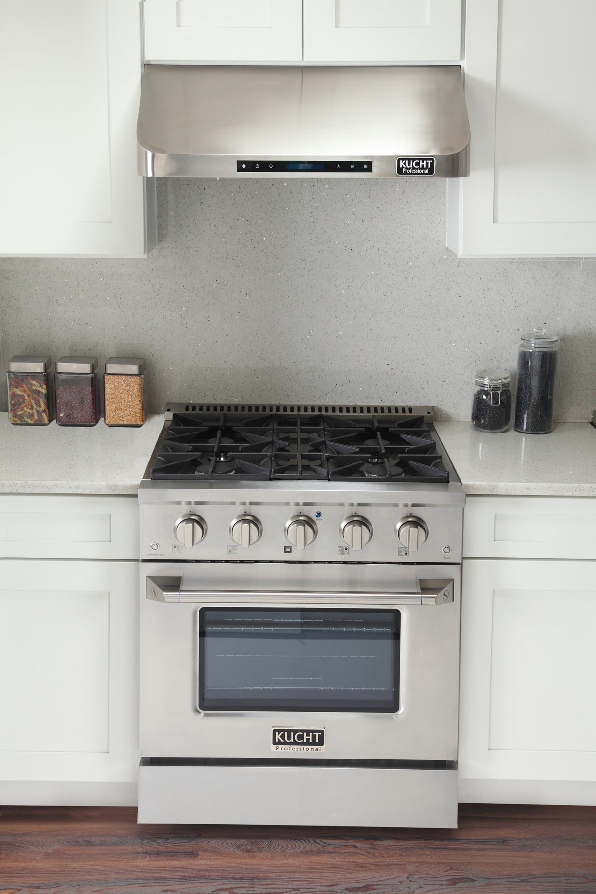 KUCHT Professional 30 in. 4.2 cu. ft. Propane Gas Range with Sealed Burners and Convection Oven in Stainless Steel