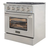KUCHT Professional 30 in. 4.2 cu. ft. Propane Gas Range with Sealed Burners and Convection Oven in Stainless Steel