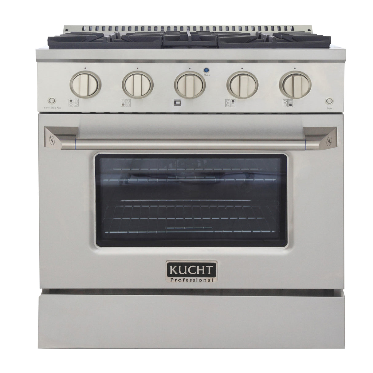 KUCHT Professional 30 in. 4.2 cu. ft. Propane Gas Range with Sealed Burners and Convection Oven in Stainless Steel