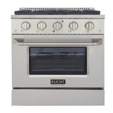 KUCHT Professional 30 in. 4.2 cu. ft. Propane Gas Range with Sealed Burners and Convection Oven in Stainless Steel