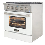 KUCHT Professional 30 in. 4.2 cu. ft. Propane Gas Range with Sealed Burners and Convection Oven in Stainless Steel