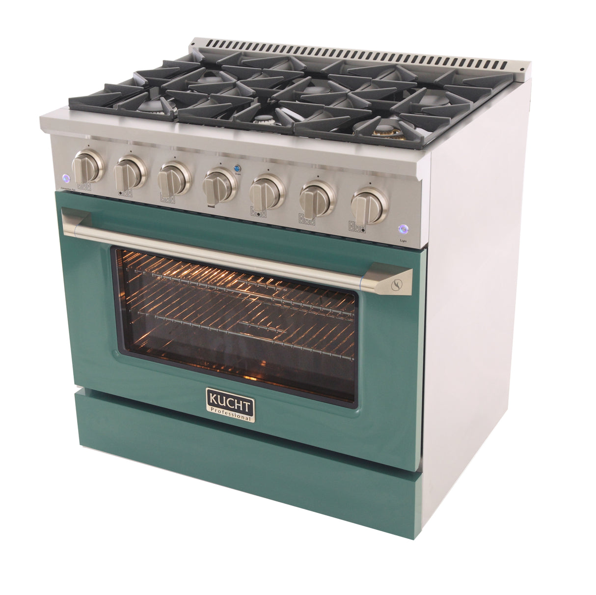 KUCHT Professional 36 in. 5.2 cu. ft. Propane Gas Range with Sealed Burners and Convection Oven in Stainless Steel