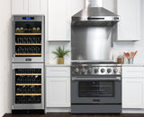 KUCHT Professional 36 in. 5.2 cu. ft. Natural Gas Range with Sealed Burners and Convection Oven in Stainless Steel