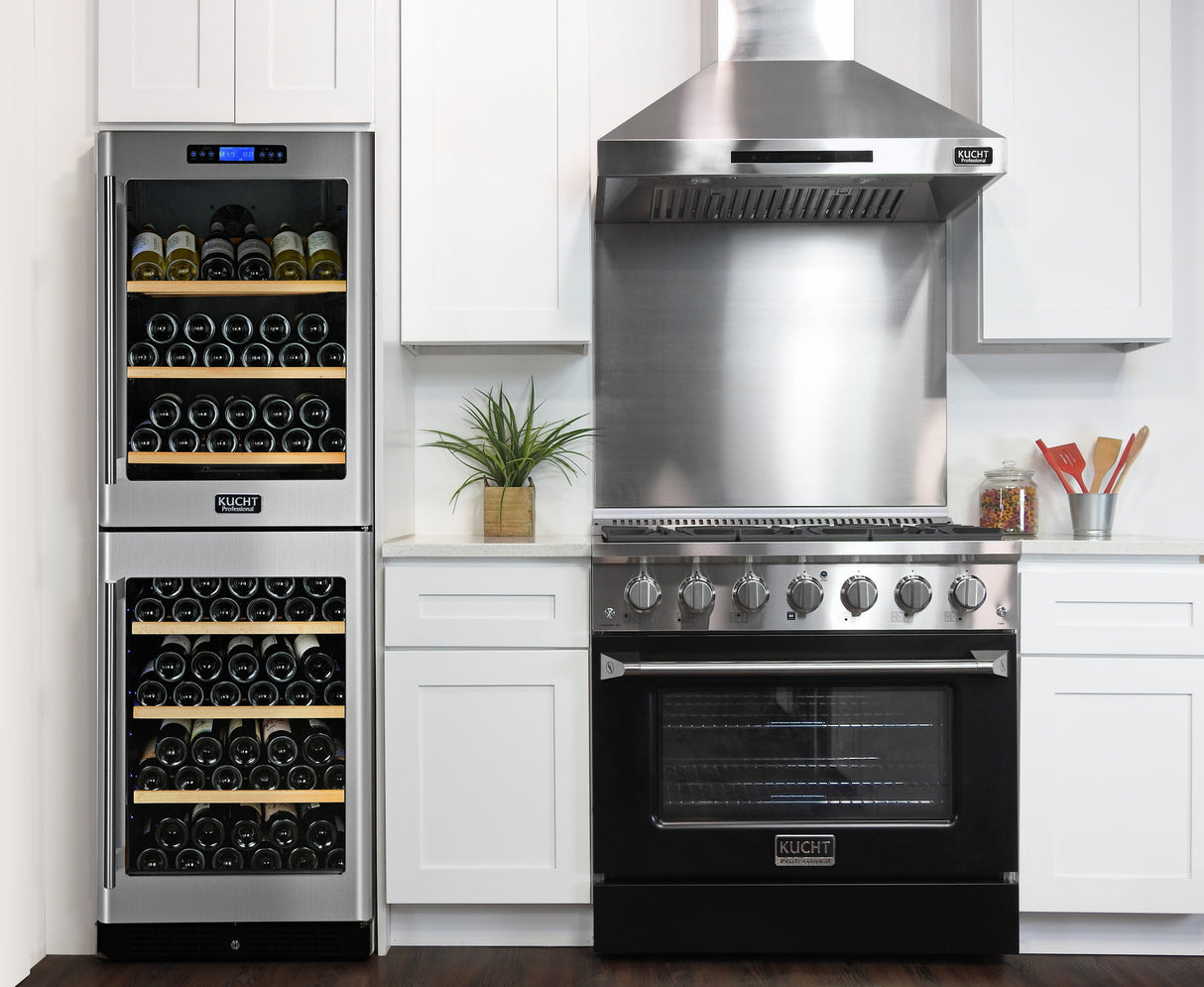 KUCHT Professional 36 in. 5.2 cu. ft. Dual Fuel Range for Natural Gas with Sealed Burners and Convection Oven in Stainless Steel