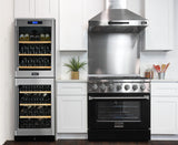 KUCHT Professional 36 in. 5.2 cu. ft. Dual Fuel Range for Natural Gas with Sealed Burners and Convection Oven in Stainless Steel