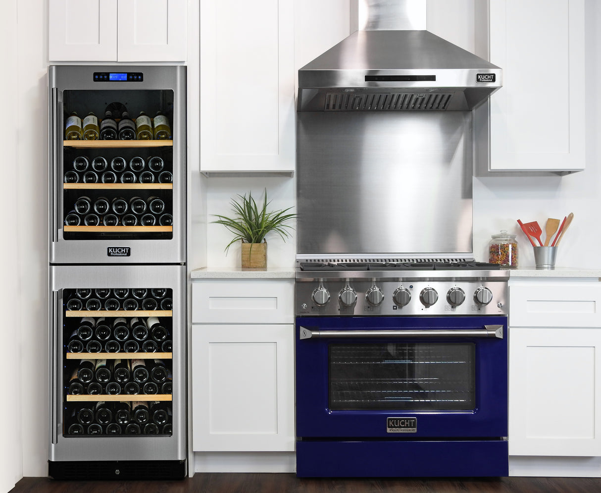KUCHT Professional 36 in. 5.2 cu. ft. Dual Fuel Range for Natural Gas with Sealed Burners and Convection Oven in Stainless Steel