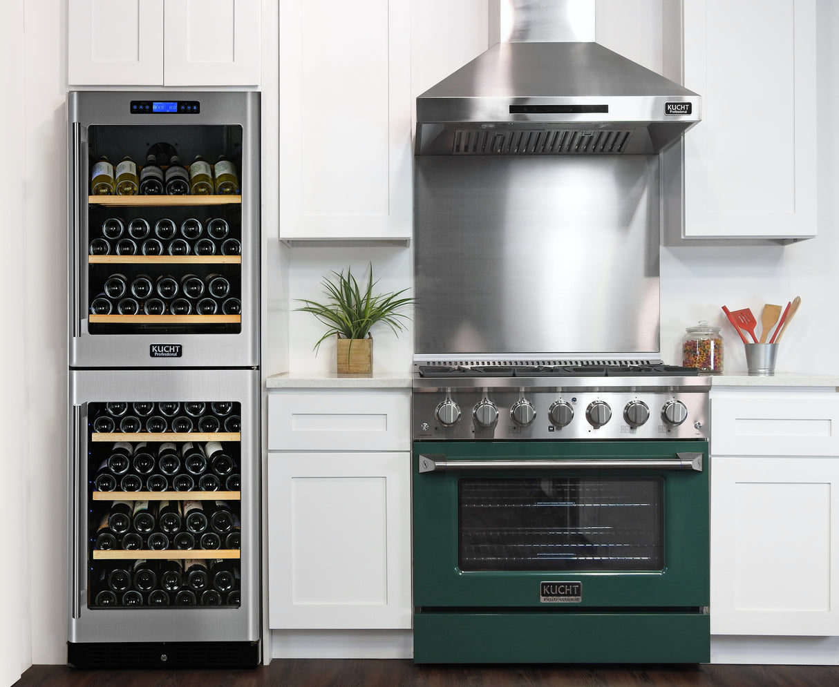 KUCHT Professional 36 in. 5.2 cu. ft. Dual Fuel Range for Natural Gas with Sealed Burners and Convection Oven in Stainless Steel