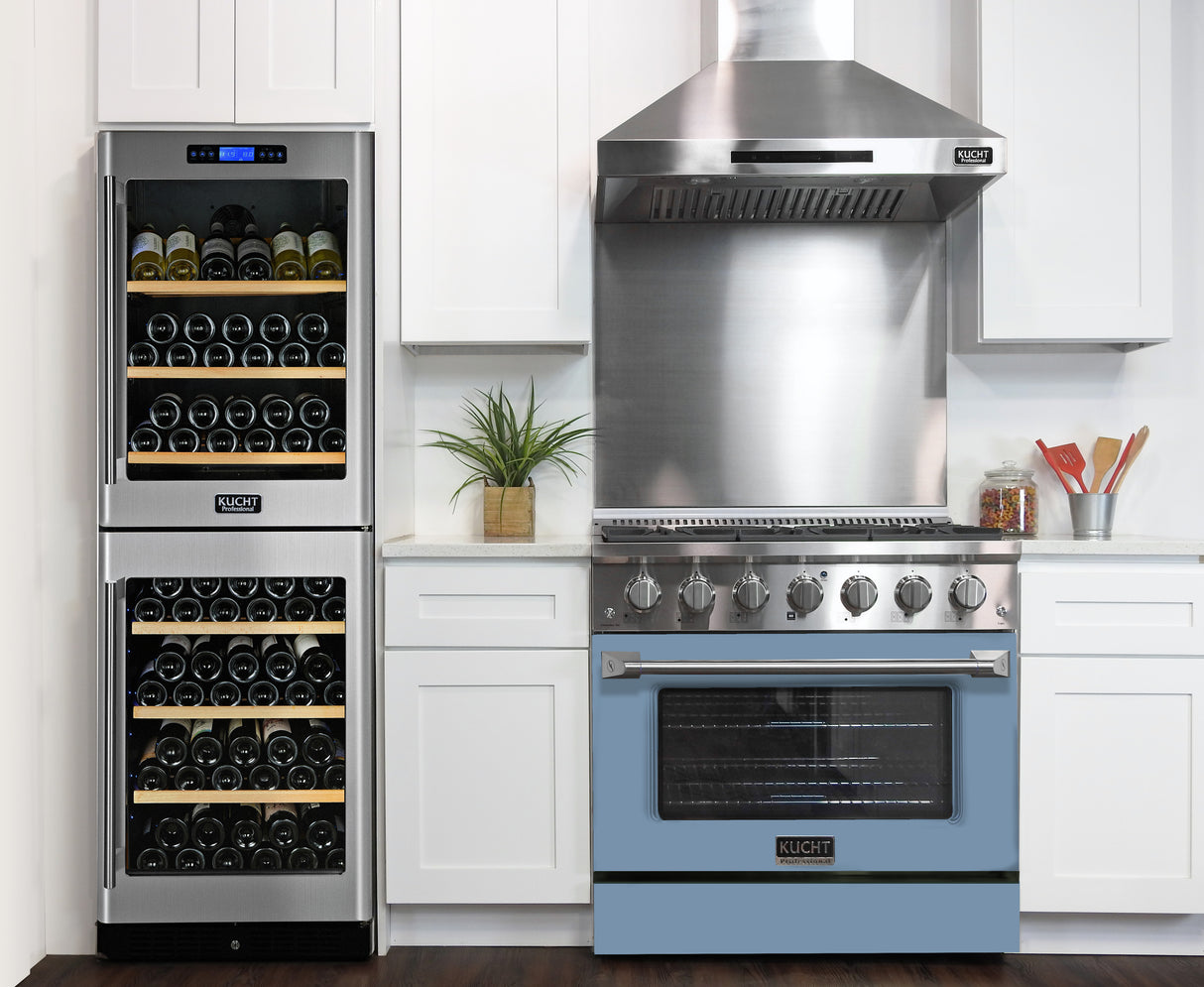 KUCHT Professional 36 in. 5.2 cu. ft. Propane Gas Range with Sealed Burners and Convection Oven in Stainless Steel