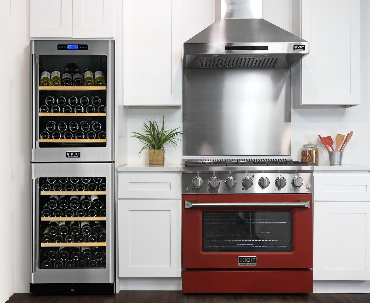KUCHT Professional 36 in. 5.2 cu. ft. Dual Fuel Range for Natural Gas with Sealed Burners and Convection Oven in Stainless Steel