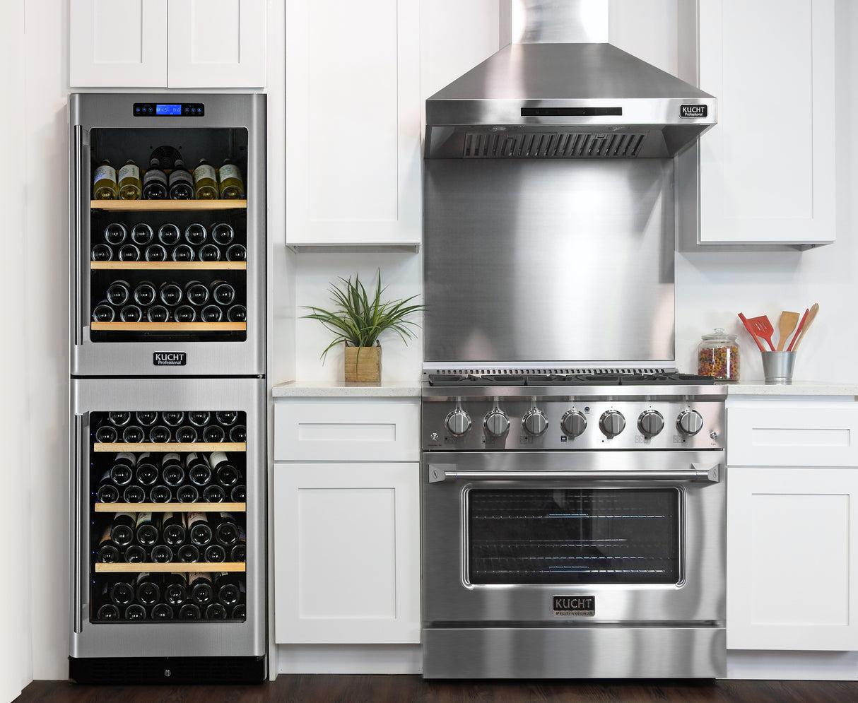 KUCHT Professional 36 in. 5.2 cu. ft. Dual Fuel Range for Natural Gas with Sealed Burners and Convection Oven in Stainless Steel