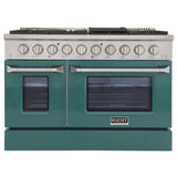 KUCHT Professional 48 in. 6.7 cu. ft. Propane Gas Range with Sealed Burners, Griddle/Grill and Two Ovens - One Convection - in Stainless Steel
