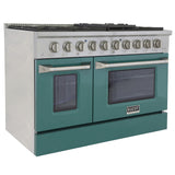 KUCHT Professional 48 in. 6.7 cu. ft. Propane Gas Range with Sealed Burners, Griddle/Grill and Two Ovens - One Convection - in Stainless Steel