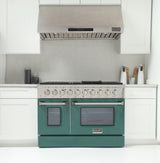 KUCHT Professional 48 in. 6.7 cu. ft. Propane Gas Range with Sealed Burners, Griddle/Grill and Two Ovens - One Convection - in Stainless Steel