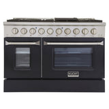 KUCHT Professional 48 in. 6.7 cu. ft. Propane Gas Range with Sealed Burners, Griddle/Grill and Two Ovens - One Convection - in Stainless Steel