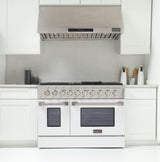 KUCHT Professional 48 in. 6.7 cu. ft. Natural Gas Range with Sealed Burners, Griddle/Grill and Two Ovens - One Convection - in Stainless Steel