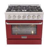 KUCHT Professional 36 in. 5.2 cu. ft. Natural Gas Range with Sealed Burners and Convection Oven in Stainless Steel
