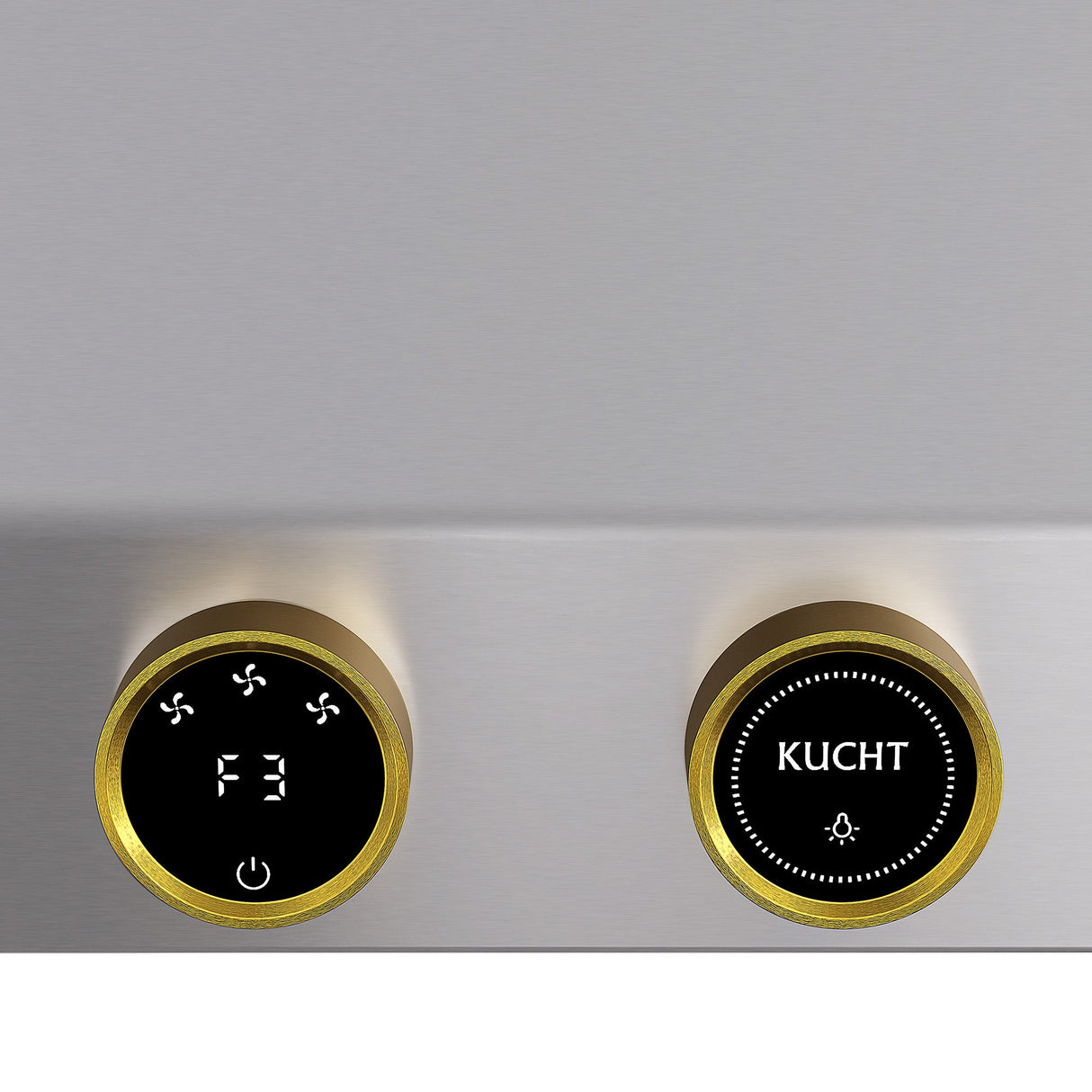 30 in. 900 1200 CFM Ducted Wall Mount Range Hood in Stainless Steel with Gold Accents and Digital Controls