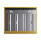 30 in. KUCHT 600 CFM Wall Mounted Range Hood in Stainless Steel with Gold Accents