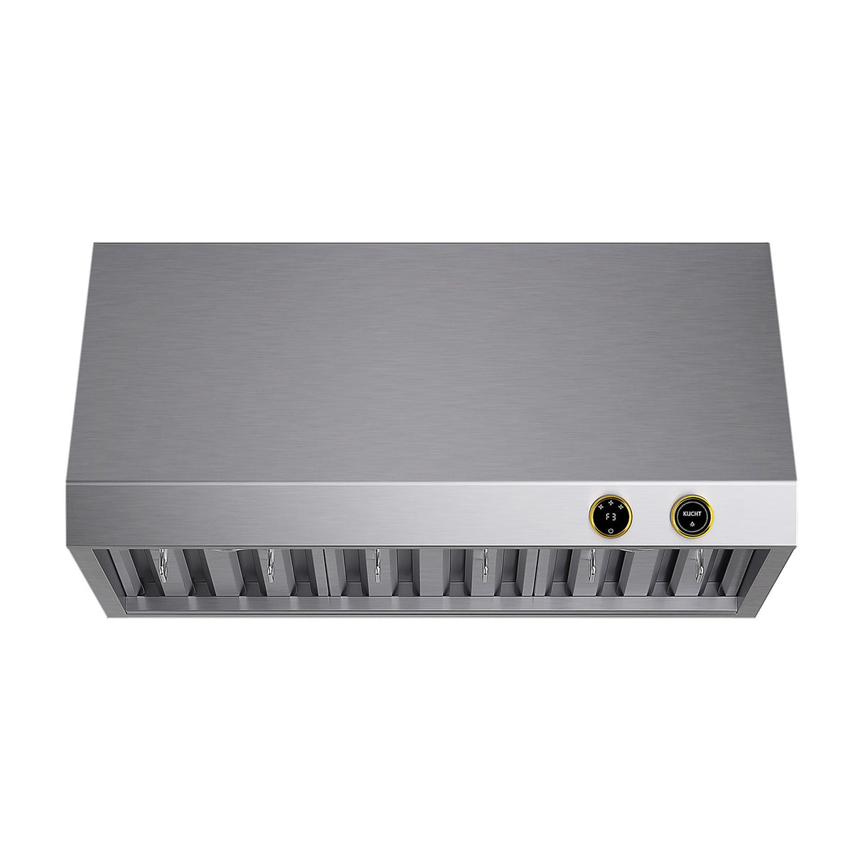 36 in. 900 1200 CFM Ducted Wall Mount Range Hood in Stainless Steel with Gold Accents and Digital Controls