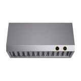 36 in. 900 1200 CFM Ducted Wall Mount Range Hood in Stainless Steel with Gold Accents and Digital Controls