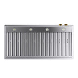 48 in. 900 1200 CFM Ducted Wall Mount Range Hood in Stainless Steel with Gold Accents and Digital Controls