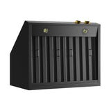 30 in. 900 1200 CFM Ducted Wall Mount Range Hood in Titanium Stainless Steel with Gold Accents and Digital Controls