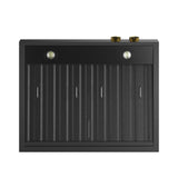 30 in. 900 1200 CFM Ducted Wall Mount Range Hood in Titanium Stainless Steel with Gold Accents and Digital Controls