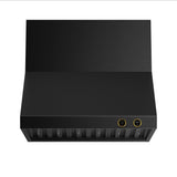 36 in. 900 1200 CFM Ducted Wall Mount Range Hood in Titanium Stainless Steel with Gold Accents and Digital Controls