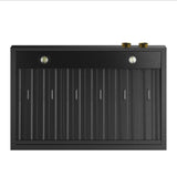 36 in. 900 1200 CFM Ducted Wall Mount Range Hood in Titanium Stainless Steel with Gold Accents and Digital Controls