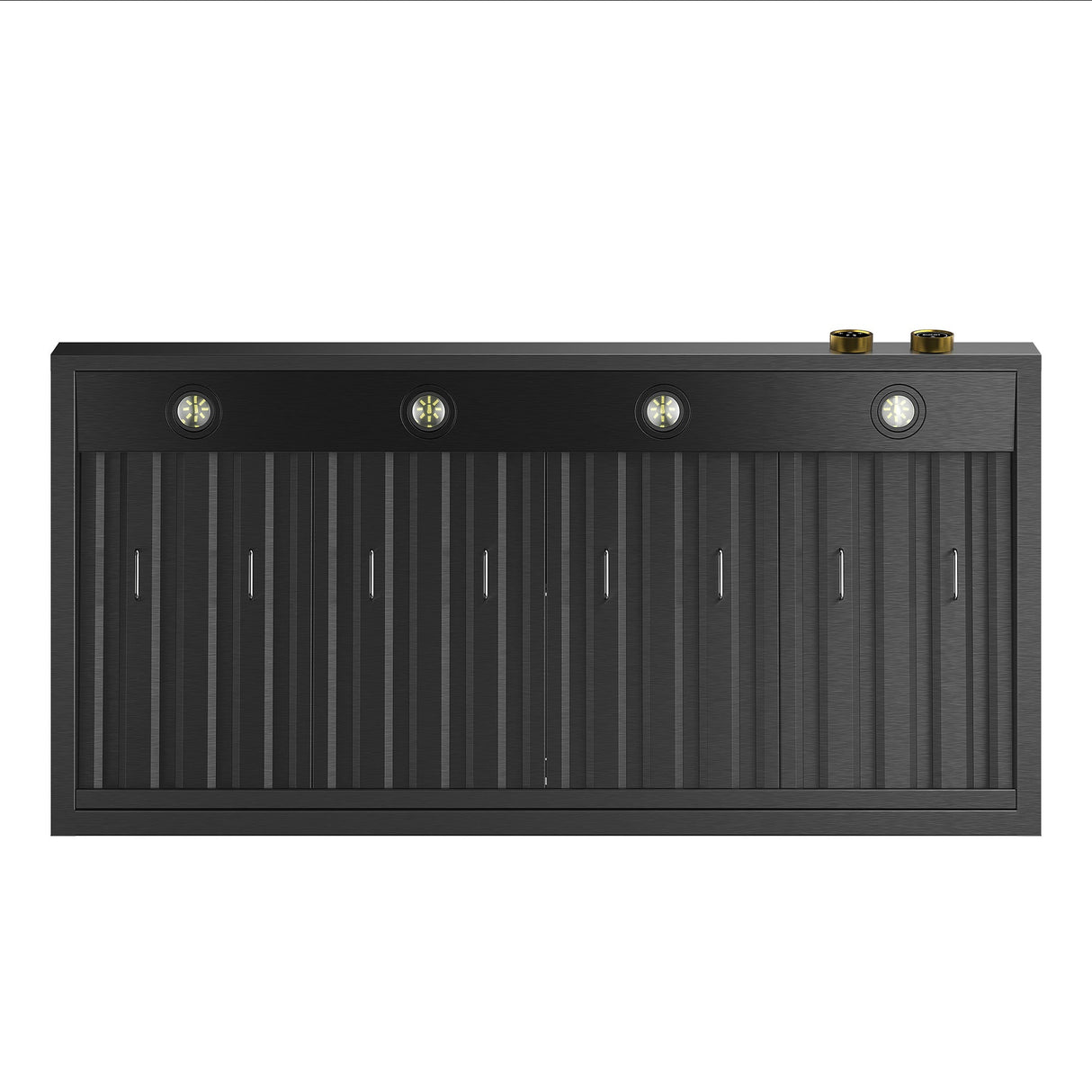 48 in. 900 1200 CFM Ducted Under Cabinet Range Hood in Titanium Stainless Steel with Gold Accents and Digital Controls
