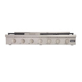 KUCHT Professional 48 in. Natural Gas Range-Top with Sealed Burners and Griddle in Stainless Steel with Classic Silver Knobs