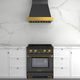 30 in. 4.2 cu. ft. 4 Burners Dual Fuel Range for Propane Gas in Stainless Steel with Kucht Horus Thermostat