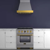 30 in. 4.2 cu. ft. 4 Burners Dual Fuel Range for Natural Gas in Stainless Steel with Kucht Horus Thermostat