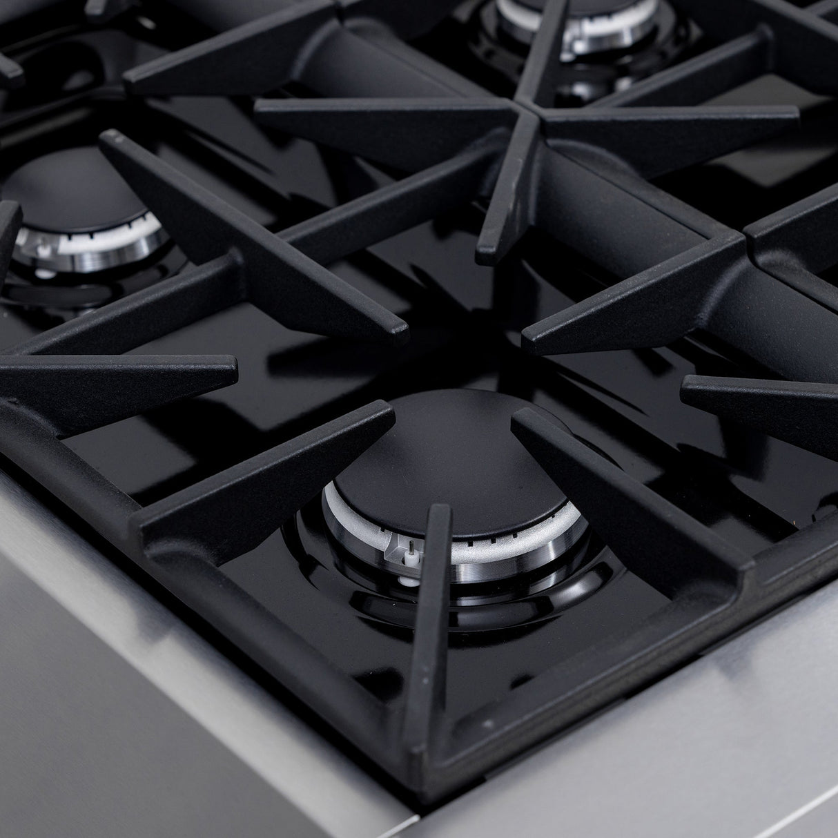36 in. 5.2 cu. ft. 6 Burners Dual Fuel Range for Natural Gas in Stainless Steel with Kucht Horus Thermostat