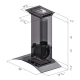 ZLINE 30" Convertible Vent Wall Mount Range Hood in Stainless Steel & Glass with Crown Molding (KZCRN-30)