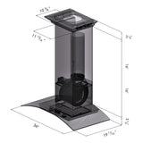 ZLINE 36" Convertible Vent Wall Mount Range Hood in Stainless Steel & Glass with Crown Molding (KZCRN-36)
