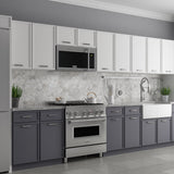 ZLINE 30 in. Kitchen Package Stainless Steel Gas Range and Over The Range Microwave with Traditional Handle (2KP-RGOTRH30)