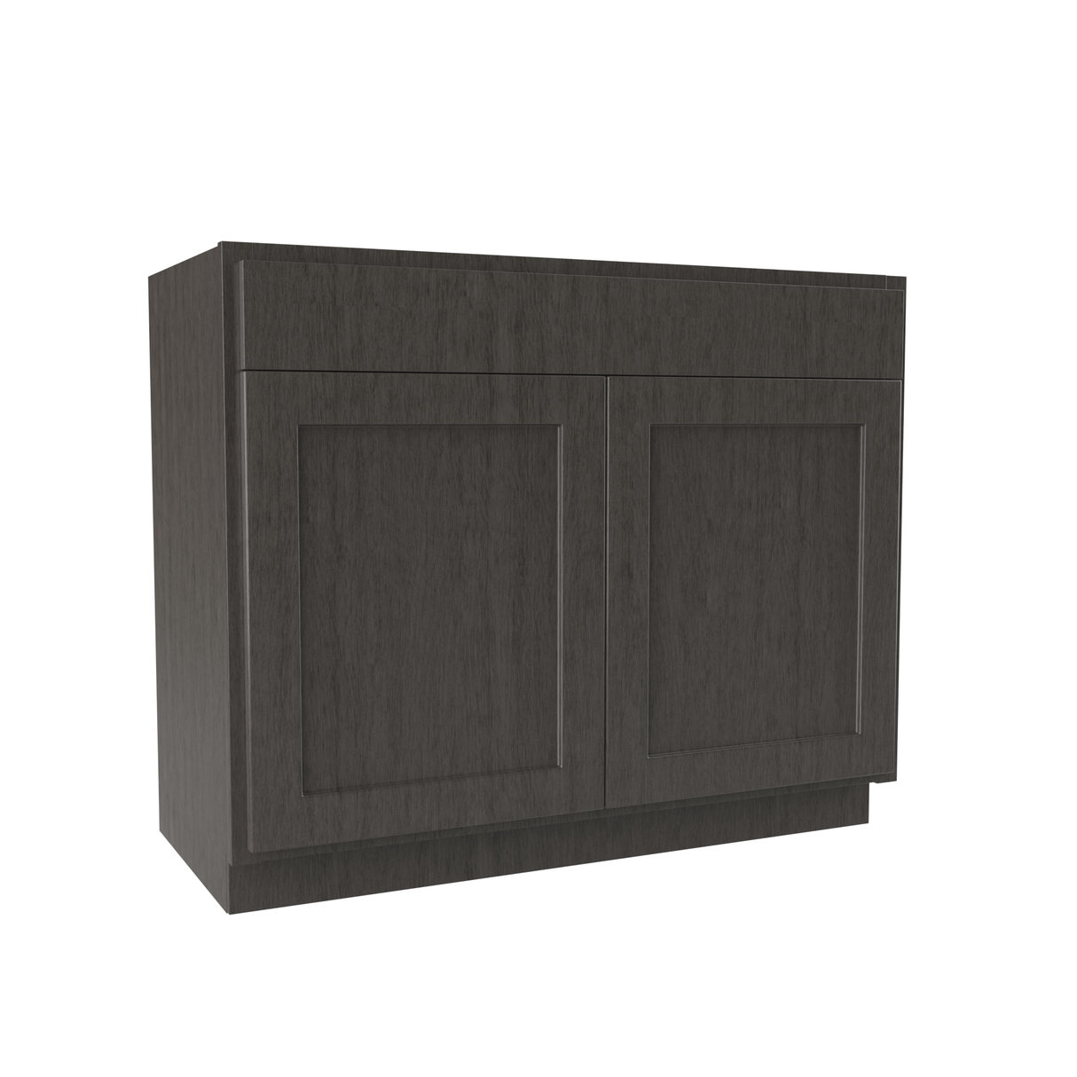 RTA Luxor Smoky Grey - 42"W x 34.5"H x 21"D | Vanity Base Cabinet, Right-Side Drawers