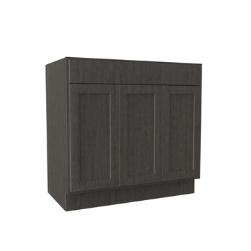 RTA Luxor Smoky Grey - 3 Door Vanity Base Cabinet | 36