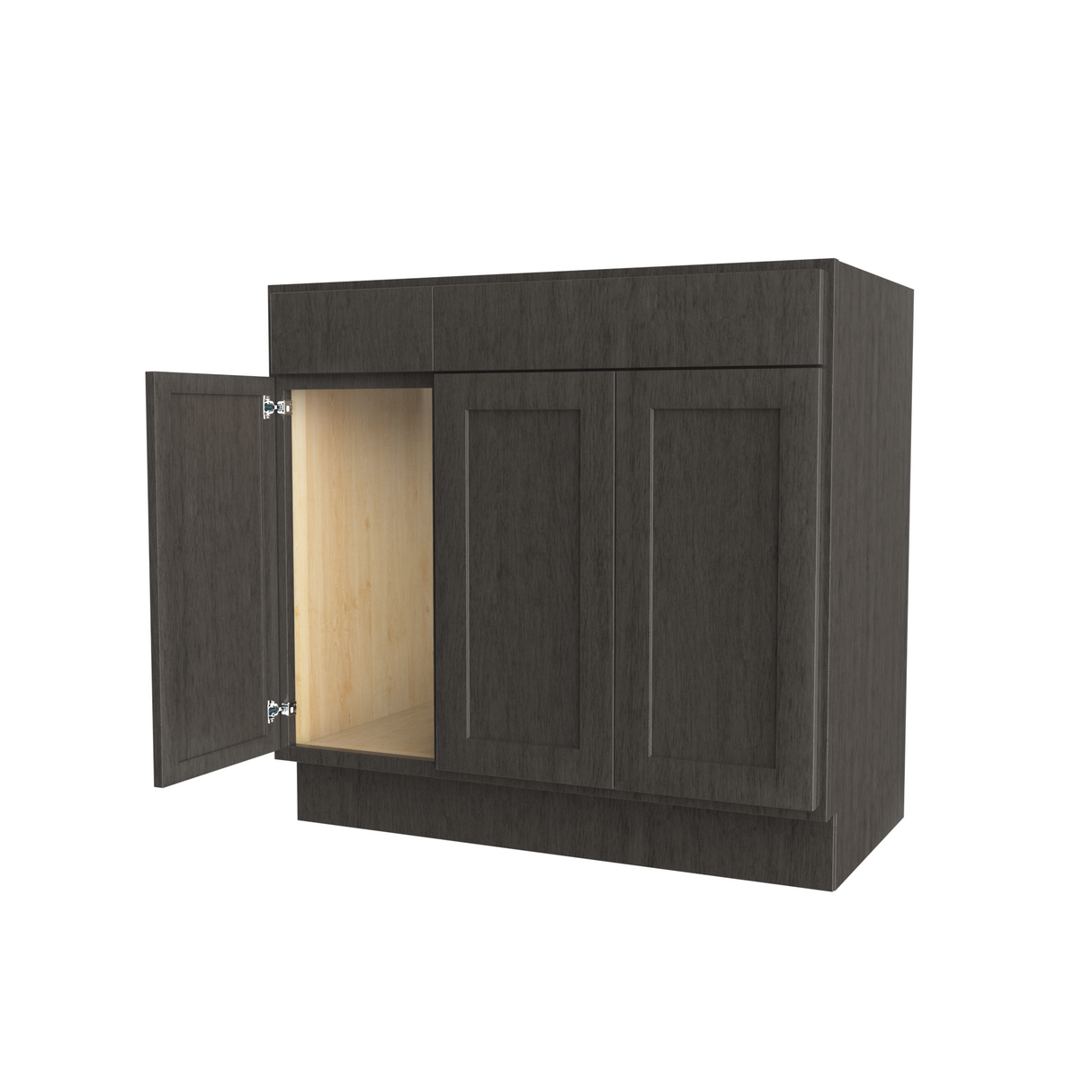 Luxor Smoky Grey - -3 Door Vanity Base Cabinet | 36"W x 34.5"H x 21"D